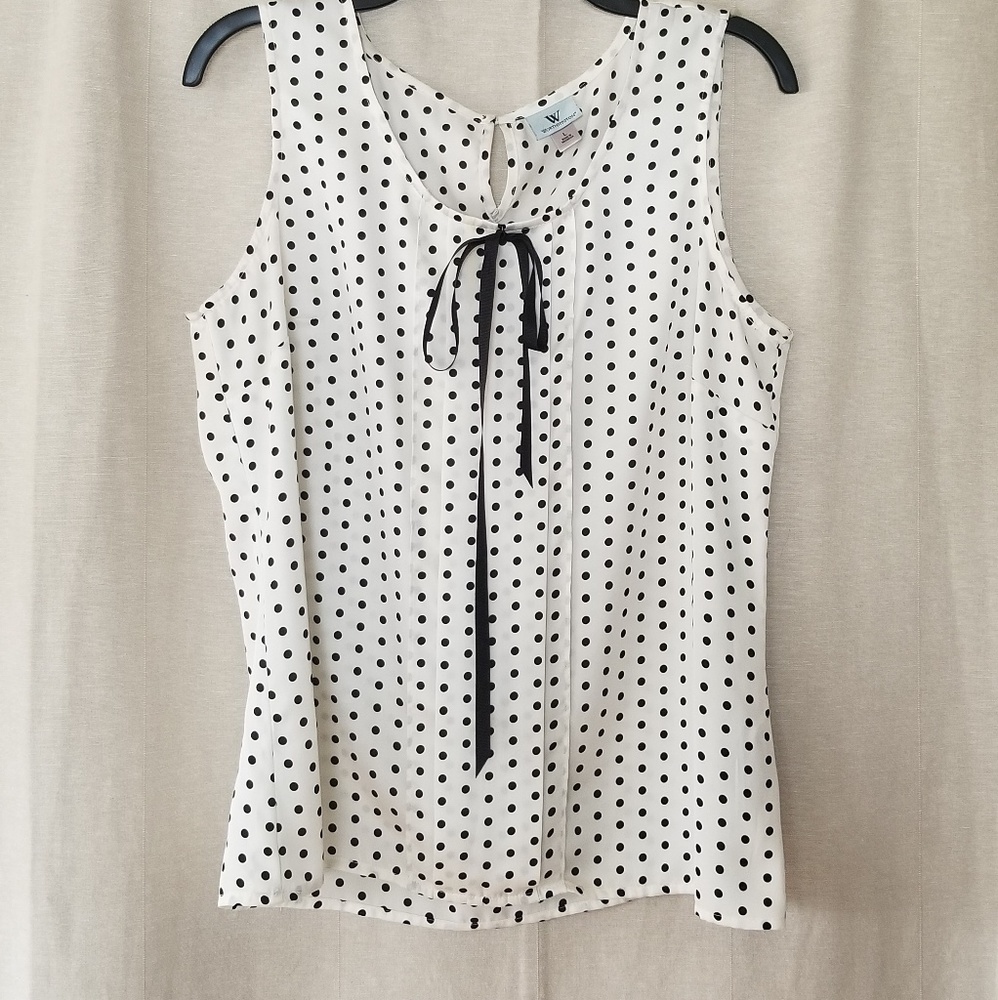 Polka Dot Sleeveless Top